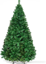 Goplus 5ft Artificial Christmas Tree Unlit Full Pine Tree 350 Tips w/ Metal Stan