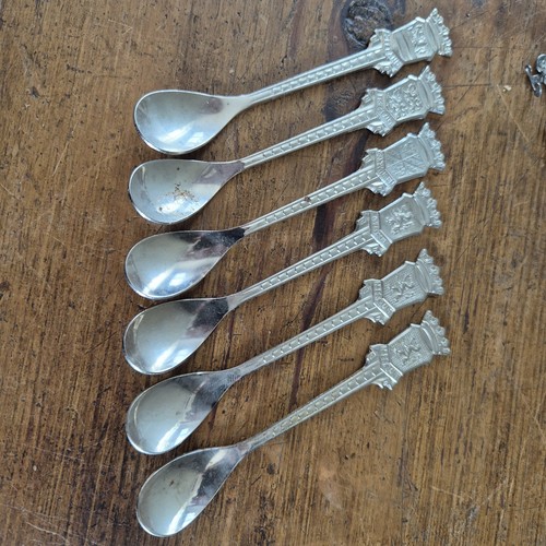 Vtg 6 Teaspoons w. Wall Holder Set Holland Netherlands Souvenir Original Box - Picture 3 of 13