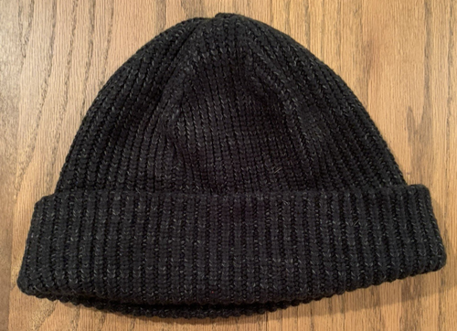 The North Face Beanie Winter Hat Adult Black OS Heather Knit Acrylic Logo Cuff - Picture 3 of 11