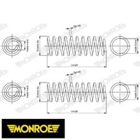 2X Fahrwerksfeder Monroe SP2758 2 Federn Satz Federnsatz FüR Nissan