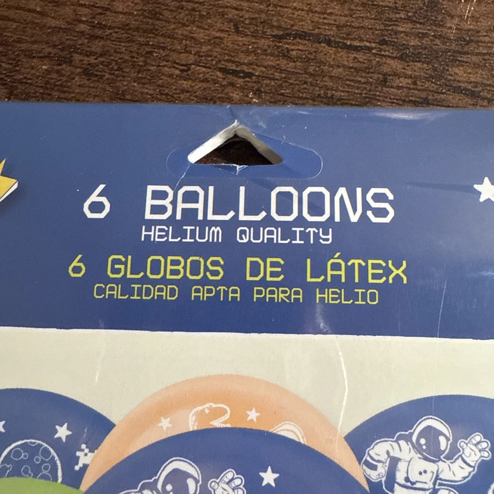 Nuevo 3 paquetes de 6 globos (18 globos en total) dinosaurios, espacio, tiburones Foto 3 de 4