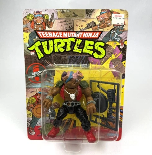 Bebop Vintage TMNT Ninja Turtles Action Figure New 1988 Unpunched 10 Back 80s