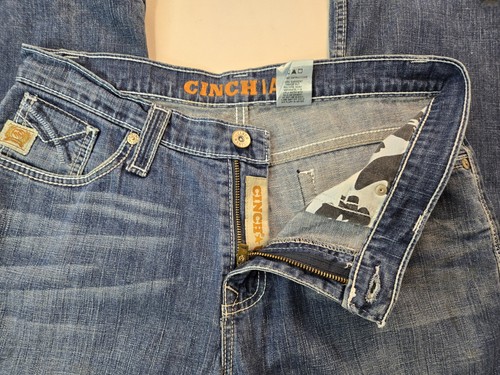 Cinch Ian Western Blue Denim Jeans Mens Size 32x32 - Picture 7 of 8