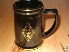 ETA UPSILON GAMMA SORORITY BLACK GOLD COFFEE MUG