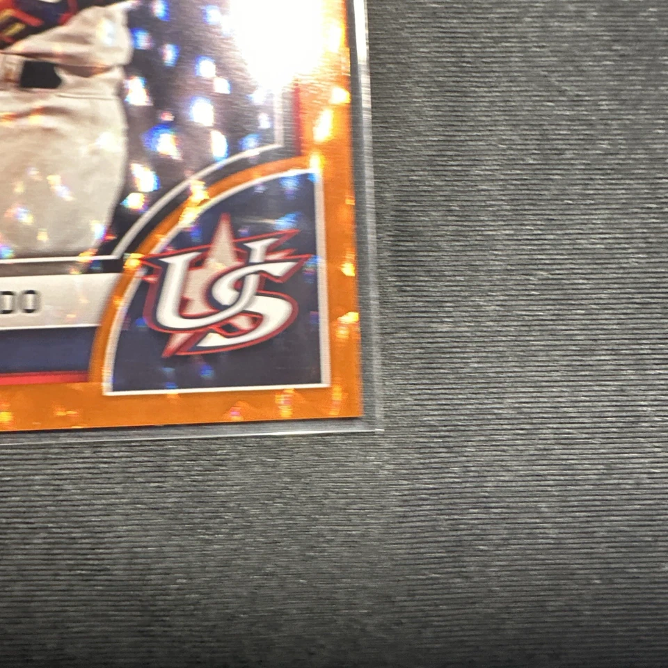 NOLAN ARENADO Orange Cracked Ice 13/25 2023 Topps World Baseball Classic #49 - Image 4 of 4