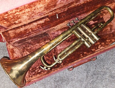 Huttl American Diplomat Standard Trumpet, Original Case. Vintage