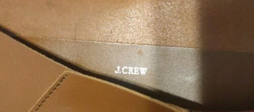 J Crew schokobraun Glattleder Umschlag Clutch Handtasche Tasche Magnetklappe - Bild 7 von 12