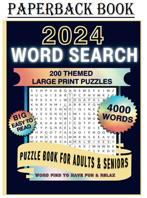 4000 Word Search Large Print Big Puzzle Book for Adults and Seniors: (200 Themed