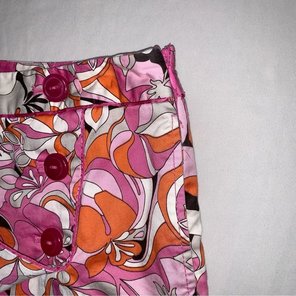 Women's Pink Retro Floral Golf Tennis Skort Skirt Activewear Sport 10
