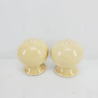 ROUND BALL BULB SALT & PEPPER SHAKERS ivory FIESTA new