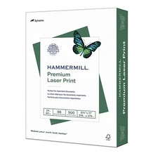 Hammermill 24lb Premium Laser Printer Paper 500 Sheets 8.5 x 11 Radiant White