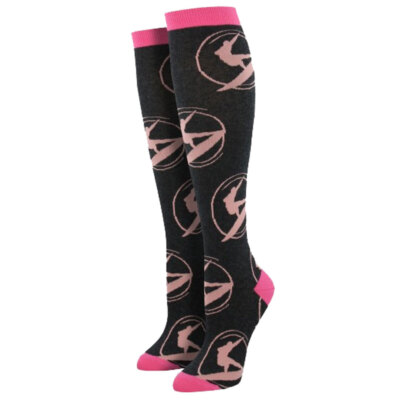 Socksmith Women's Knee High Socks Beach Surfer Santa Cruz Waves Novelty Footwear