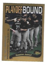 2002 Topps #356 Houston Astros PB Playoff Bound, gold foil 
