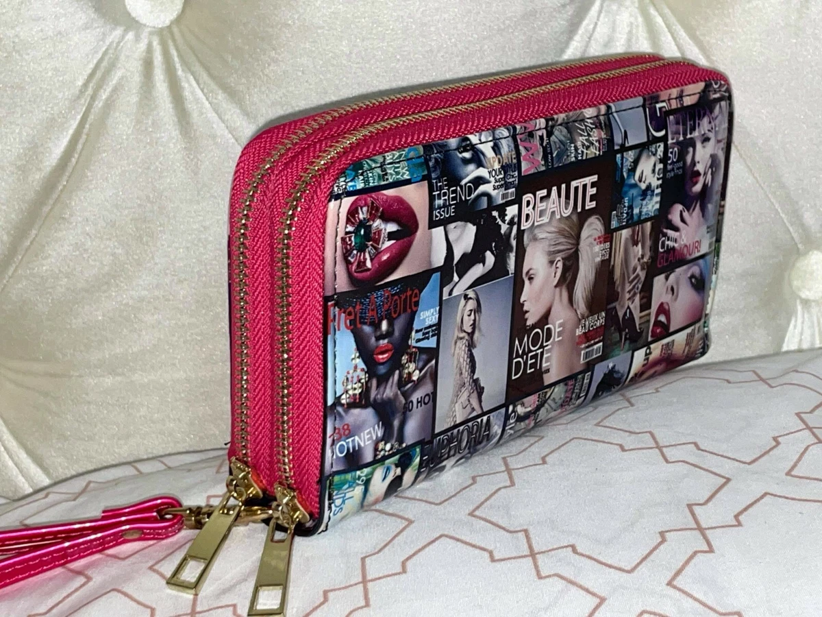 Bag Ruby Collection Multi-Color Magazine Design Wristlet Small Purse | eBay