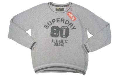 Superdry  Damen Sweatshirt  Pullover  Gr. L hellgrau meliert 69,99   NEU