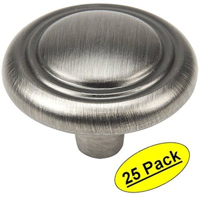 *25 Pack* Cosmas Cabinet Hardware Antique Silver Round Cabinet Knobs #2202AS