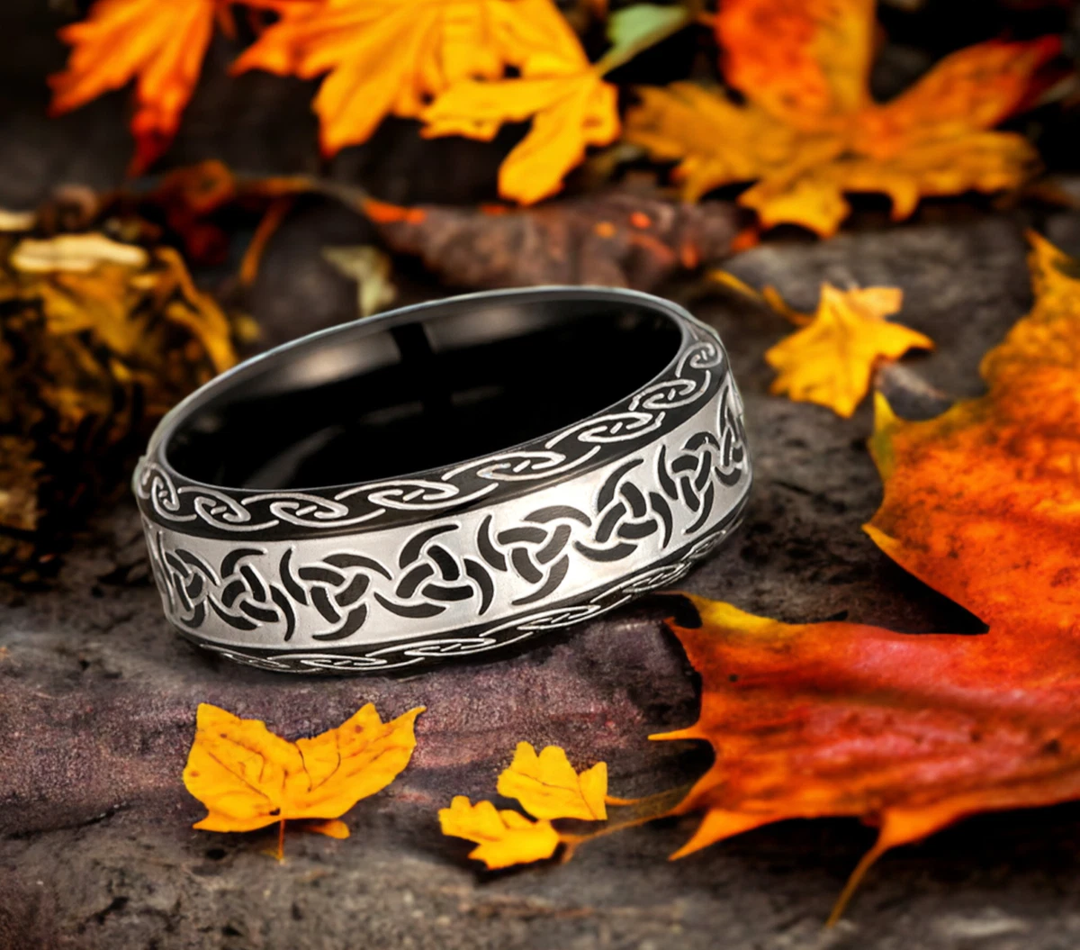 Bague anneau Viking Triquetra Taille 11 eBay