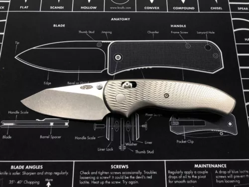 Three Rivers Mfg. TRM / Titanium Ti Lizard Skin Shadow / 20CV Blade / Mike Irie