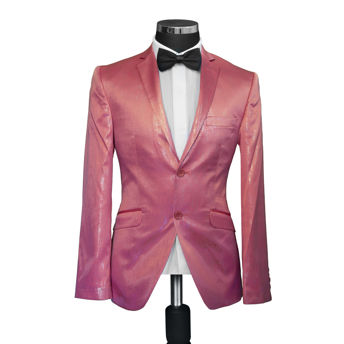 Herren Sakko Rosa Glitzer Regular Fit-Slim Fit-Untersetzt,Anzug