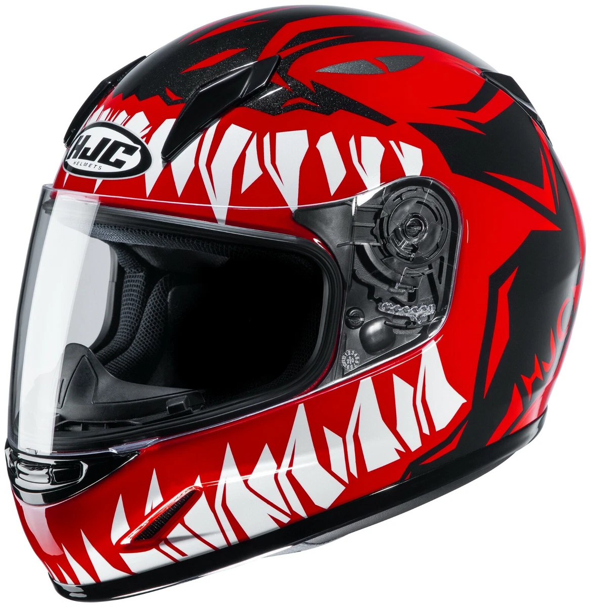HJC CL Y Zuky Teeth Motorcycle Helmet Red Youth SM Small Full Face
