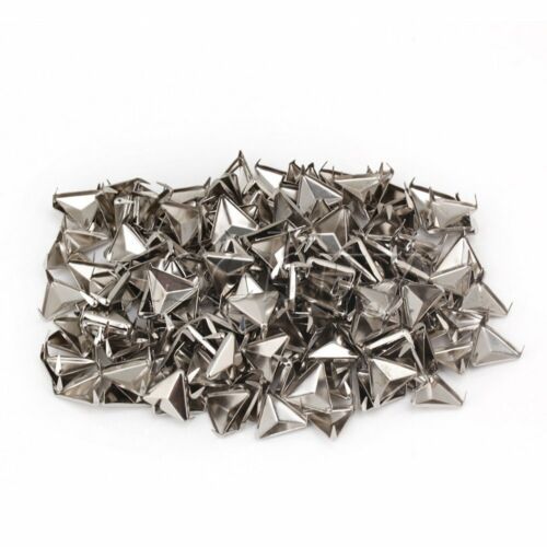 200 x Leathercraft Passform Silber Dreieck Nieten Tack Punk Nagelkopf Spitze - Bild 1 von 8