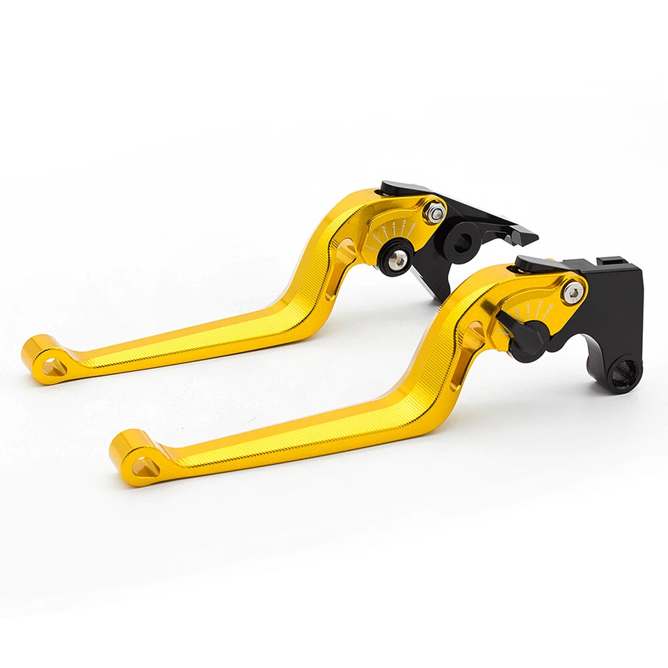 Palanca de embrague de freno larga romboidal para motores Aprilia Honda Suzuki BMW BUELL dorado Foto 2 de 4