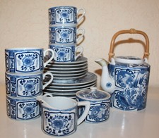 Teeservice blau 21 tlg. Japan - China NEU