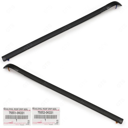 Pair Moulding Roof Drip Side For Toyota Hilux Vigo Champ 2Dr MK6 MK7 2005 2014 - Imagen 5 de 8