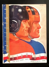 1938 California Cal Bears - Stanford Big Game Program VIC BOTTARI Norm Standlee