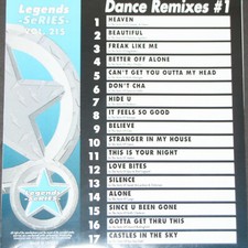 LEGEND SERIES KARAOKE CD G VOL 215 DANCE REMIXES,LOVE BITES,BELIEVE NEW w/PRINT