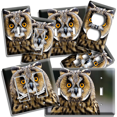 Retro Owls Light Switch Plate Cover - 1-Gang Toggle Switch Decorative Wall Plate