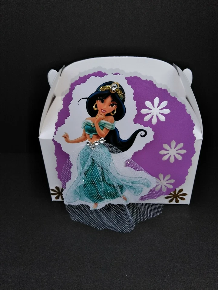 Princesa Jazmín Inspirado Disney Niña Cumpleaños Caramelo Regalos Bolsas o Cajas. Foto 4 de 4