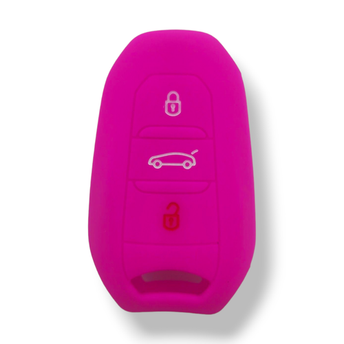 Funda de llaves Citroen Rosa con el protector para mando de coche llavero - Imagen 2 de 4