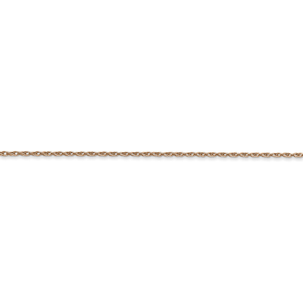 Ladies 14K Rose Gold Carded Cable Rope Chain Necklace - 18 inches - 0.8 grams Wysoko oceniane ★