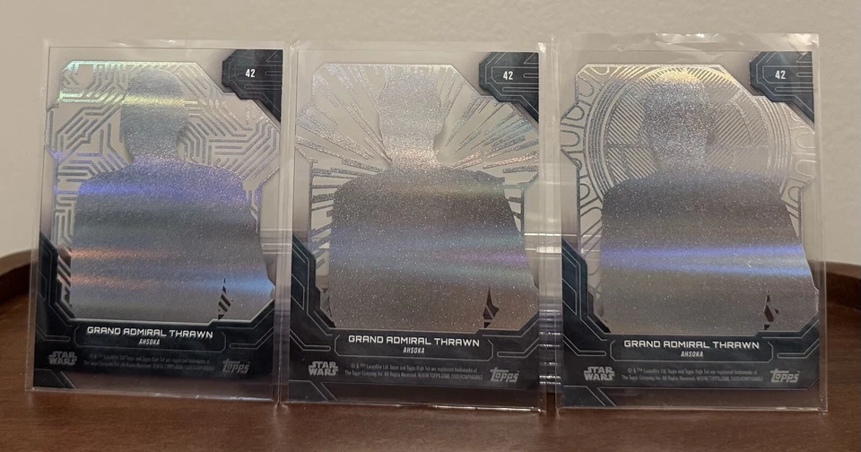 Grand Admiral Thrawn 2024 Topps Star Wars High Tek 3x Base Cards Pattern Set #42 - Image 2 of 2