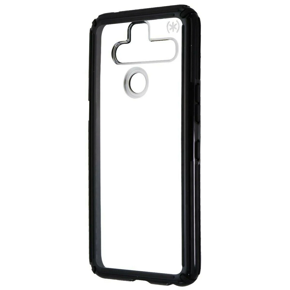 Estuche rígido para LG V50 ThinQ Speck Presidio serie V-Grip - transparente/gris/negro Foto 3 de 4