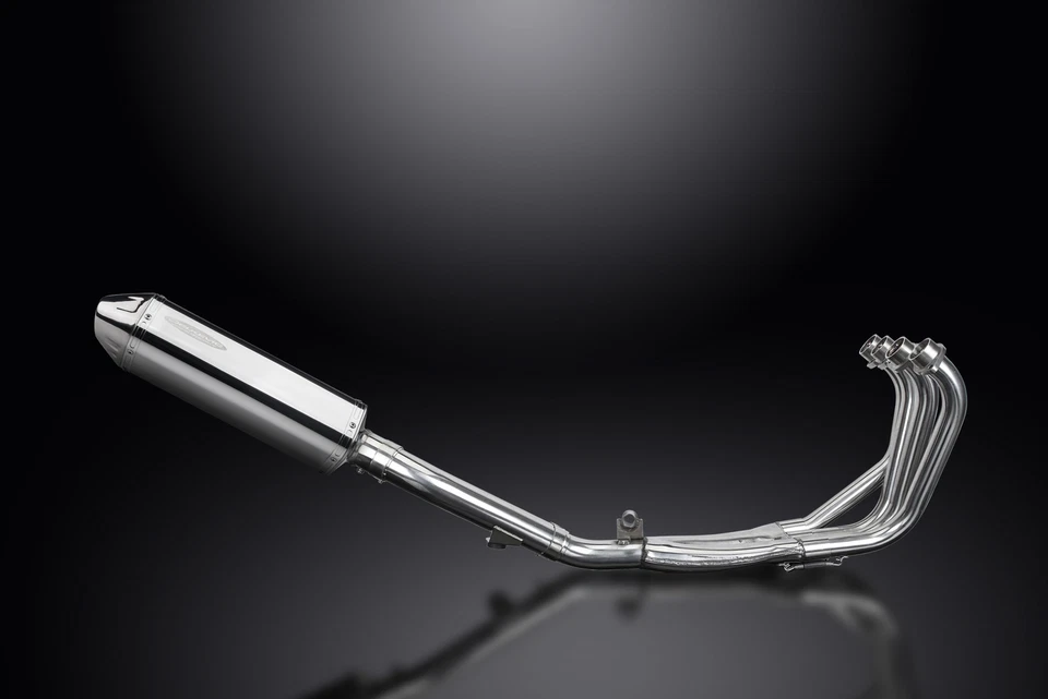 Silenciador de escape completo Honda CBR600 1991-1998 4-1 13" triple ovalado de acero inoxidable Foto 3 de 4