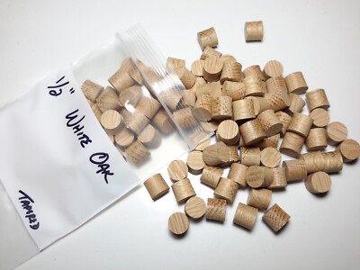 White Oak Tapered Wood Plugs, 1/4, 3/8, 1/2, 3/4'' diameters