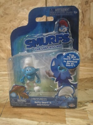 Jakks 2017 Smurfs The Lost Village Movie Hefty Smurf & Smurfstorm 2 Figures Pack