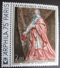 Timbre - FRANCE - Tableau de CHAMPAIGNE - Richelieu - 1974 -  Neuf ** - YT1766