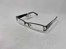 COVERGIRL CG394 001 51/18/135 BLACK White  HALF RIMLESS EYEGLASS FRAME :U80