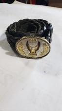 HARLEY DAVIDSON BELT BUCKLE UPWING SCREAMING EAGLE WITH BAR & SHIELD on belt