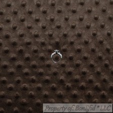 BonEful Fabric FQ KNIT Chocolate BROWN MINKY Soft Polka Dot Texture Baby Unisex