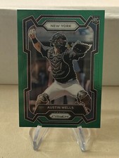  Austin Wells 2024 Panini Prizm Green Prizm #193 RC Rookie Yankees