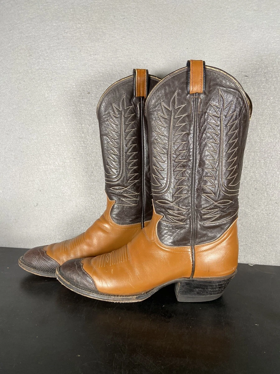 Tony Lama 70s Men Size 8.5D Brown Exotic Genuine Lizard Cowboy Western Boot Vintage Tony Lama 6243 Men main image 3