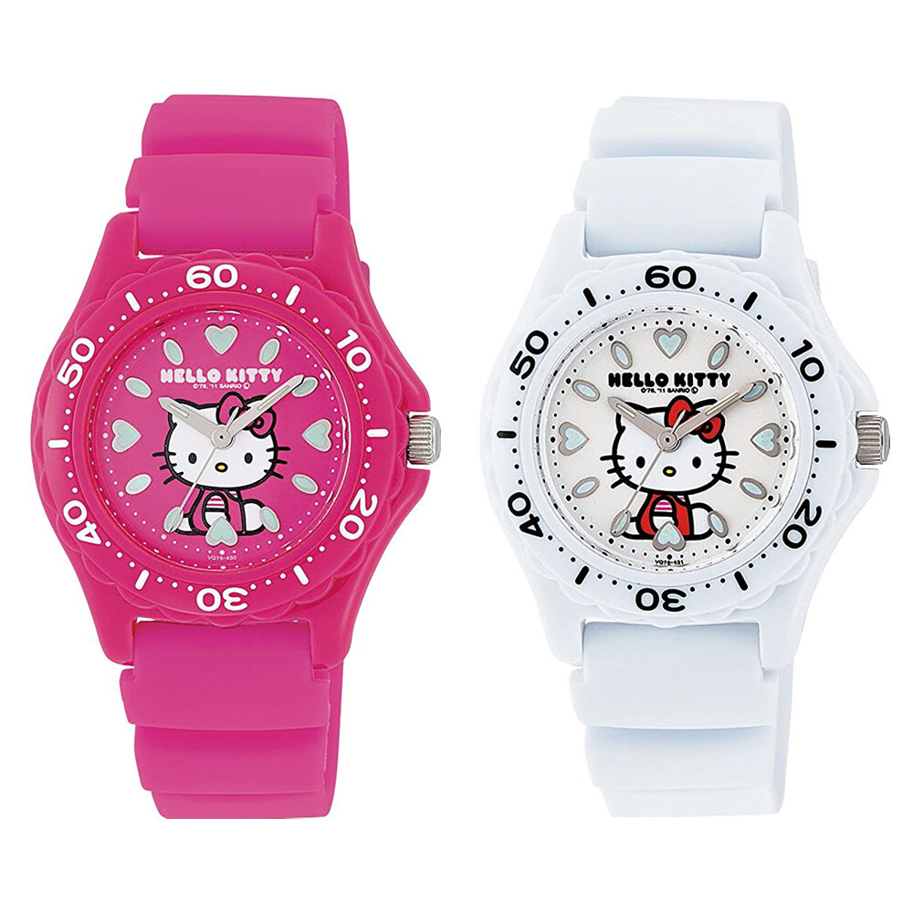 HELLO KITTY Citizen kids analog watch from Japan pink -or- white