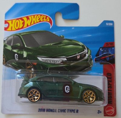 Hot Wheels 2018 Honda Civic Type R 11/250-2026 JJK87 Hot Wheels Nightspeed 2026