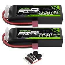 OVONIC 3S Lipo Battery 25C 2200mAh 11.1V Lipo Battery with Dean-Style T Connecto