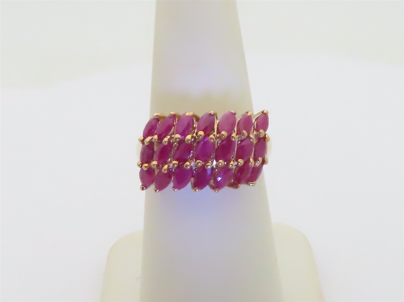 Vintage Natural Ruby Rings Solid Gold Jewelry Rub… - image 8