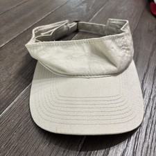 Sun Visor Adjustable Cap Head Gear. Tan Plain. One Size. Golf Or Tennis Visor